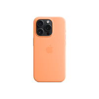 Луксозен силиконов гръб оригинален MT1H3ZM/A OFFICIAL Apple Silicone Case With MagSafe за Apple iPhone 15 Pro 6.1 оранжев/Orange Sorbet